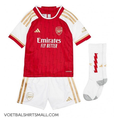 Arsenal Declan Rice #41 Babykleding Thuisshirt Kinderen 2023-24 Korte Mouwen (+ korte broeken)